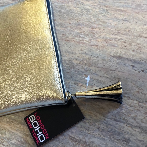 NEW Gold Pebbled Cosmetic Bag - Picture 3 of 3